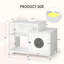 Cat Litter Box Enclosure For Bathroom, Hidden Litter Pet Washroom With Divider, Indoor Cat House For Large Cats, White