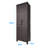 74.8" Tall 3 Shelf Storage Cabinet in Espresso