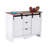 OS Home And Office Furniture Countryside Barn Door Buffet With Two Sliding Barn Doors And Three Drawers