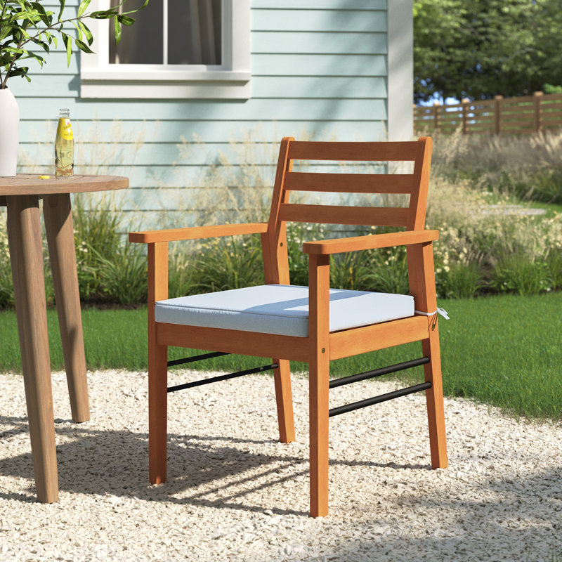 Chaise de terrasse avec coussin Lilliet Eucalyptus