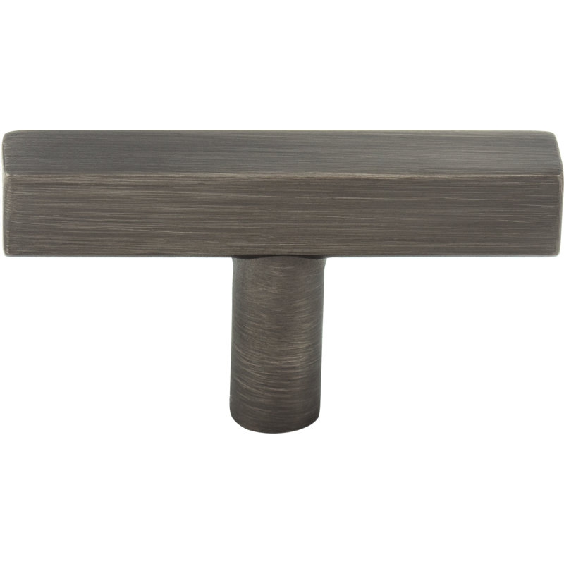 Dominique Bar Knob, Brushed Pewter, 2"