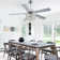 Jio 52" 5 - Blade Glamorous Crystal Reversible Ceiling Fan with Lights and Remote, 6 Speed Ceiling Fan