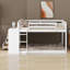 Lit superposé compact équipé de quatre tiroirs de rangement et d'étagères de rangement polyvalentes.-79262358