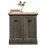Utility Stand With Adjustable Shelves, Brown Finish