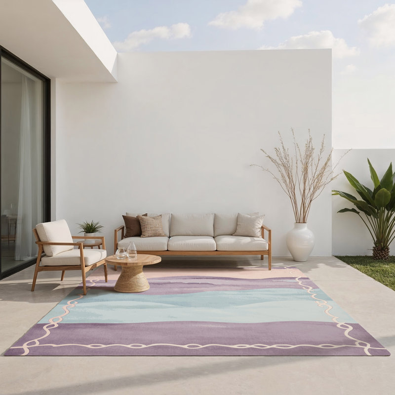 Tapis intérieur et extérieur Sapphire Veil, Rectangle 1 pi 6 po x 2 pi 6 po