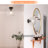 Ruthila 9.75'' 1 Light Matte Black Modern Simple Clear Texture Glass Semi Flush Mount Lighting For Hallway-639696796