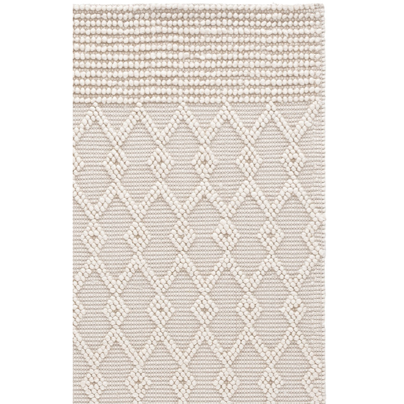 Laine tissée à la main Natura Coton Tapis d'intérieur recyclé P.E.T, Rectangle de 5 pi x 8 pi