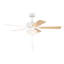 Ventilateur de plafond transitionnel intérieur / extérieur blanc mat 52 po avec trois ampoules DEL 3000K Gallant II-2023017337-2023017341