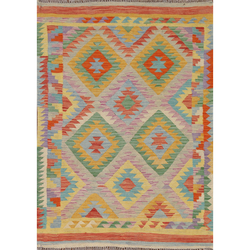 Tapis décoratif multicolore kilim 3 x 5