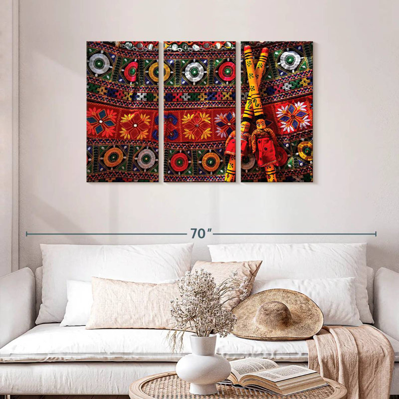 Artisanat Lelend Gujerat, H 28 po x l 45 po