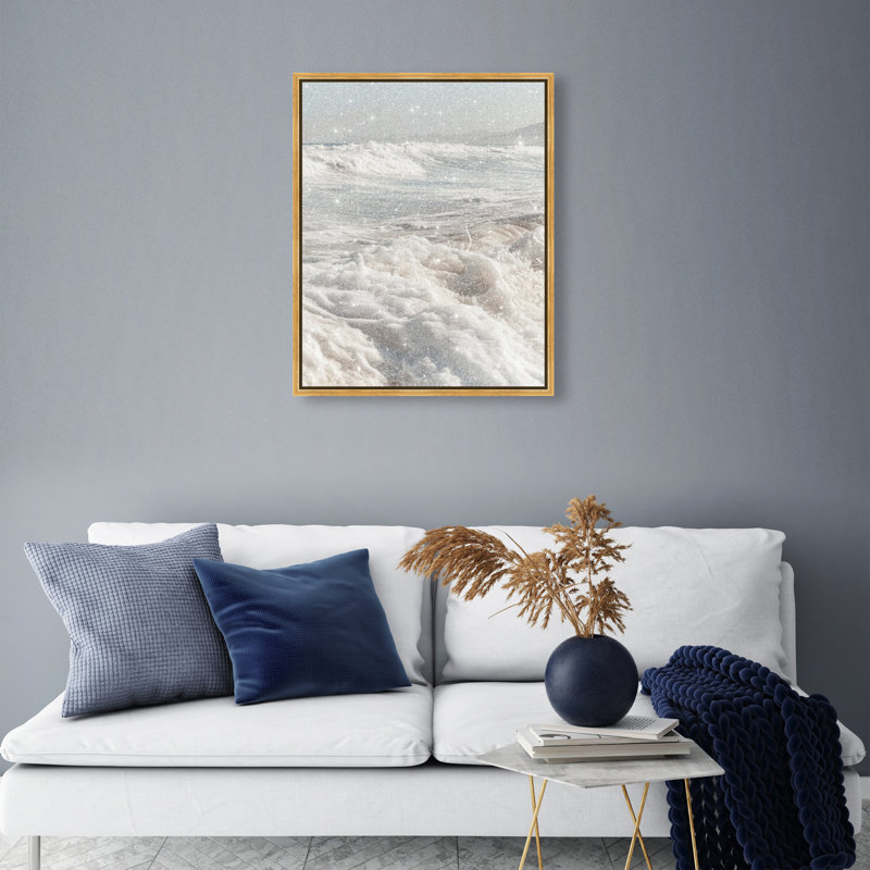 Clouded Shores Print by Oliver Gal, 37"H x 31"W, Gold Floater Frame
