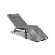 Ehrlich Outdoor Powder Coated Steel Chaise Lounge Set with Table