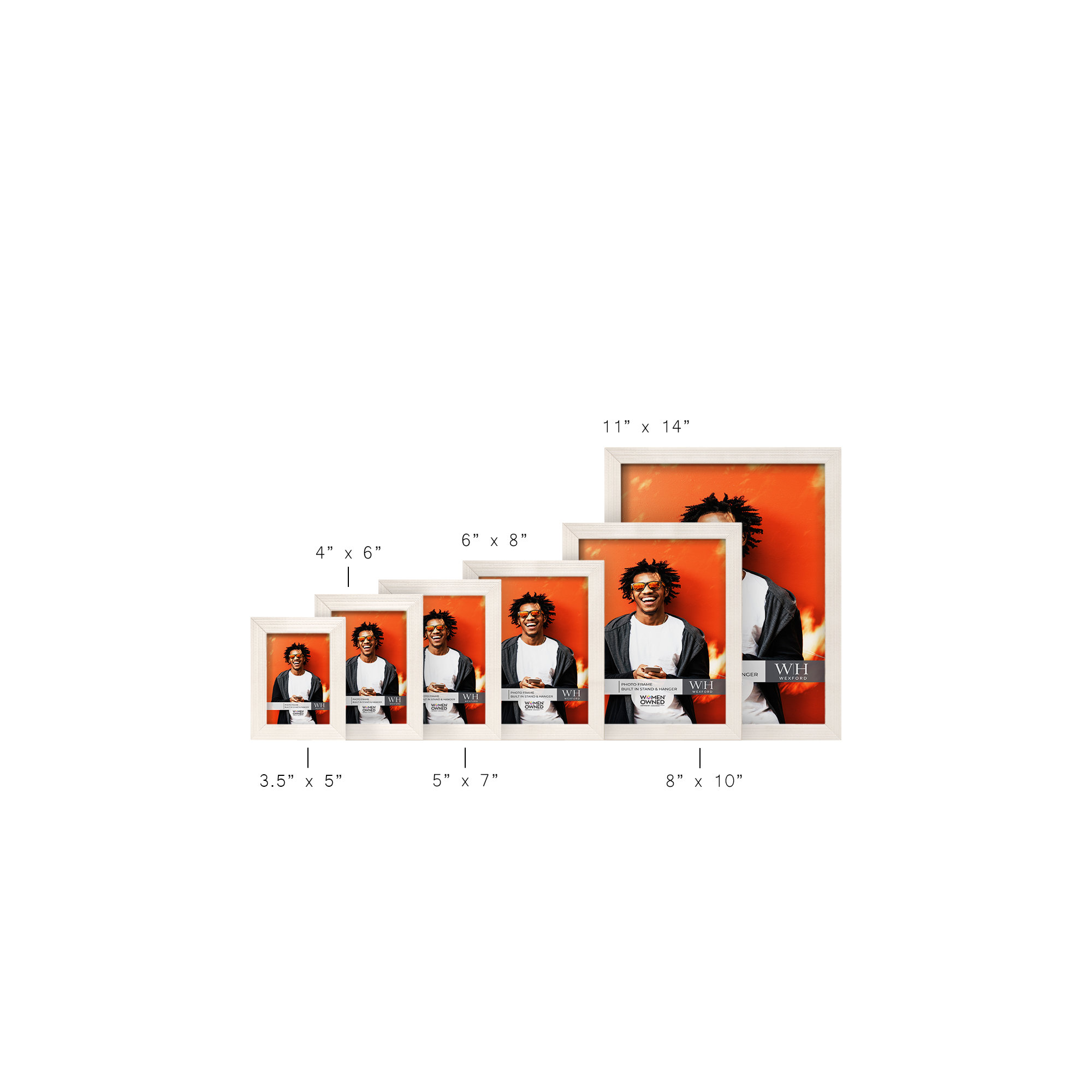 Apolline Wood Picture Frame, White, 5" x 7"