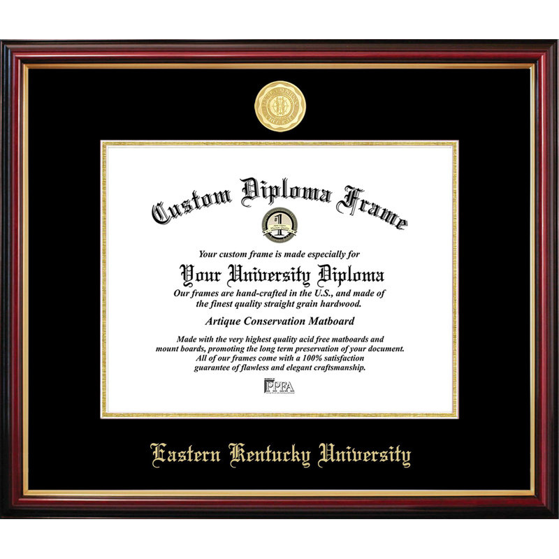 Cadre de petit diplôme de l'Université Eastern Kentucky, NCAA Eastern Kentucky, L 11 po x H 8,5 po