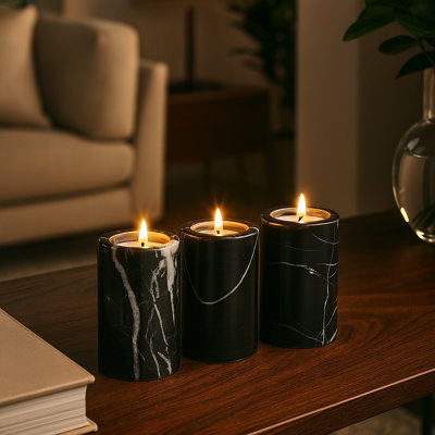 Brenlee 8 cm H Marble Tabletop Tealight