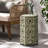 Iron Patio Side Table 12", Pattern, 10.5"X18.5", Portable Option 12" Cut Out Table, Iron, Decoration Item-1484488020