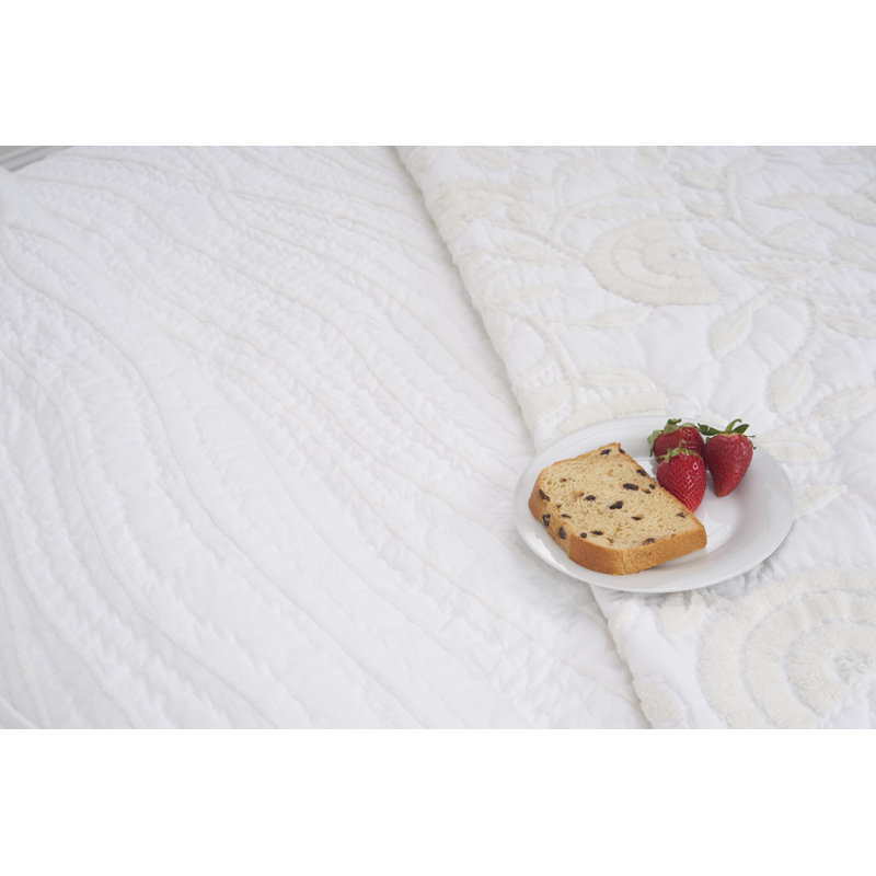 Runa Botanical White Throw Blanket