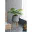 Support pour plante d'intérieur et d'extérieur en ciment 14,6 x 14,6 x 28 po