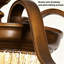 Lustre 33,86 po American Vintage, luminaire suspendu en fer forgé 8 lumières, éclairage de salon