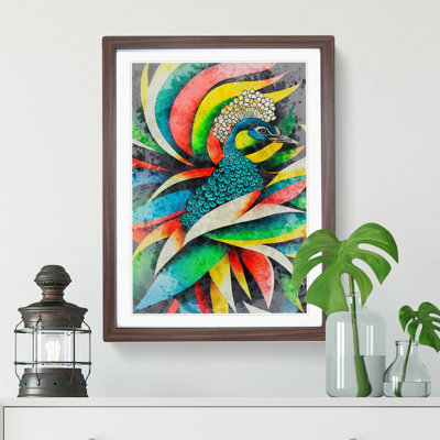 Peacock Colour No.2 - Single Picture Frame Painting