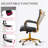 Executive Office Swivel Chair With Ribbed Leather Back-1234317480-1234317463