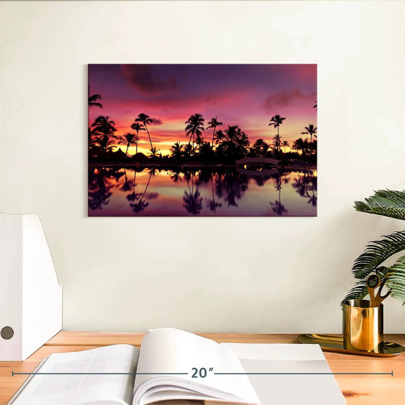 Coucher de soleil dominicain Gillard, H 8 po x l 12 po
