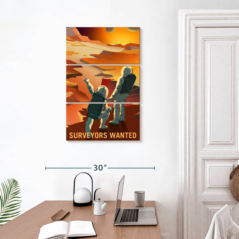 Oberle Mars Explorers Wanted Poster IV, 32" H x 20" W