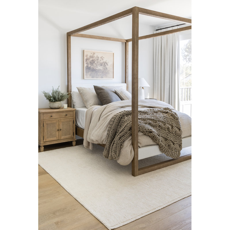 Linen Area Rug in Ivory, Runner 2'6" x 8'