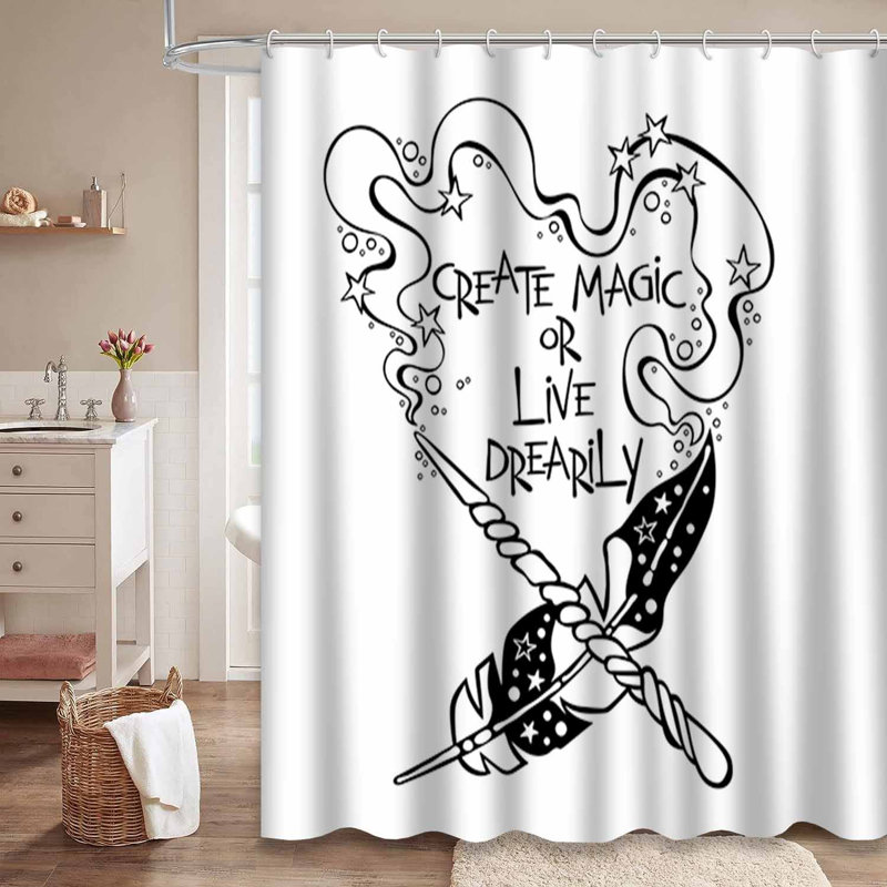 Rideau de douche Live Wand Feather, L 72 po x l 72 po