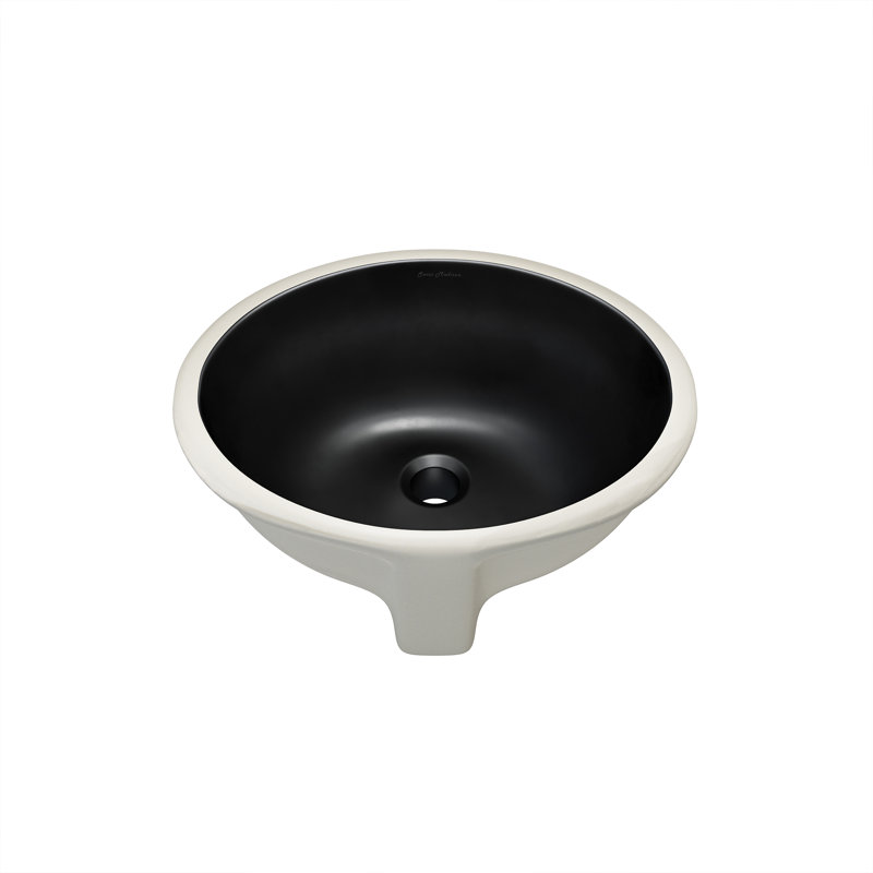Lavabo de salle de bain encastré en céramique 16,5 po Plaisir
