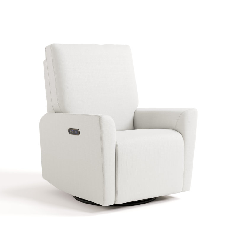 Santorini Deluxe Power Recliner Swivel Glider, Ivory Basketweave