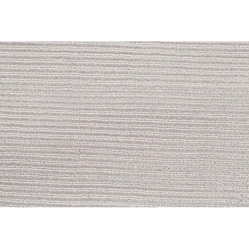 Tapis gris uni en viscose de couleur unie à la main 2 pi x 3 pi, Rectangle 2 pi x 3 pi