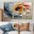 Toile avec cadre flottant or