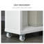 Meuble de rangement mince avec rangement à roulettes, blanc