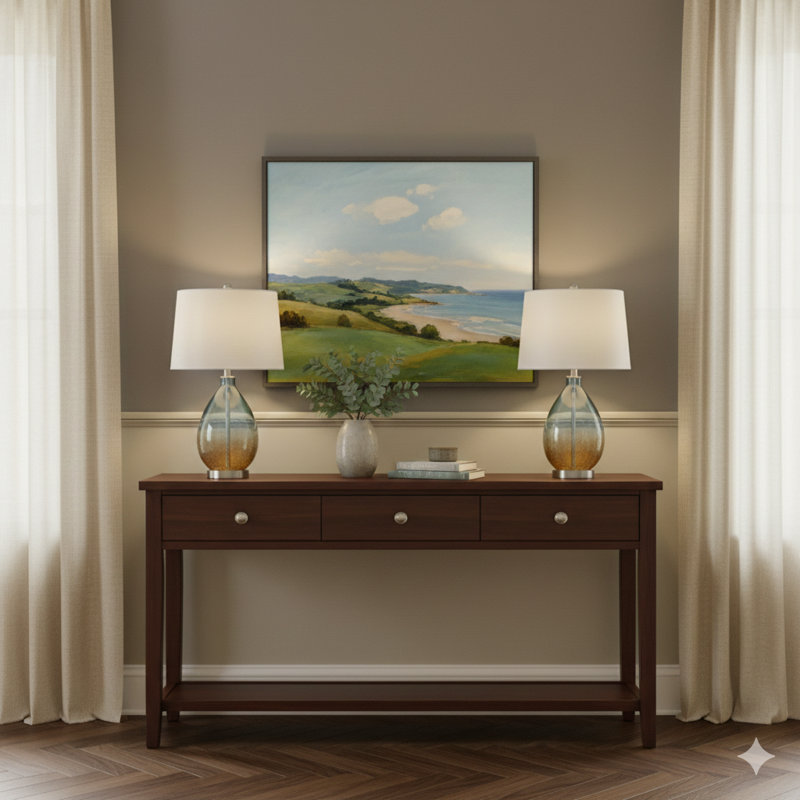Lampe de table en verre Ombre, ensemble de 2