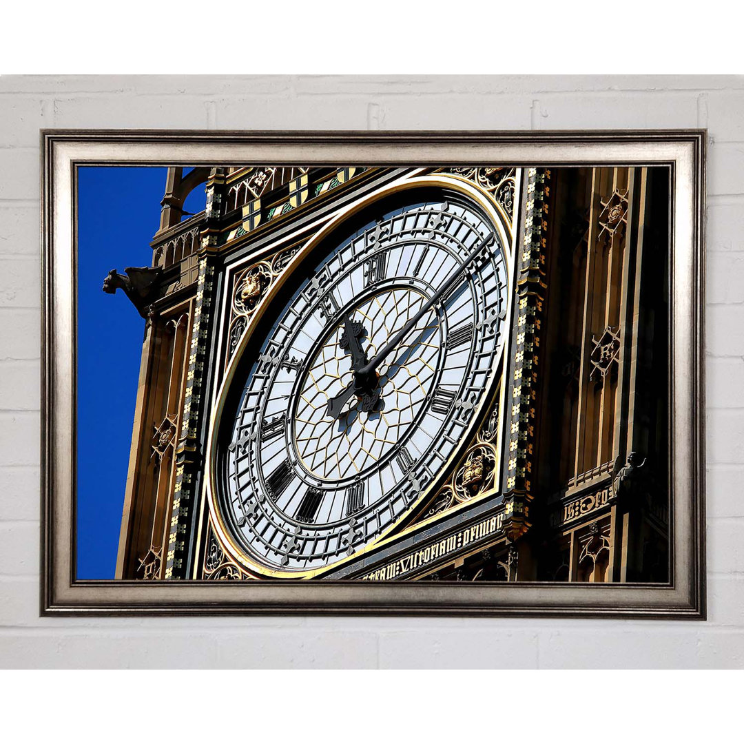 Big Ben Gesicht - Einzelner Bilderrahmen Kunstdrucke