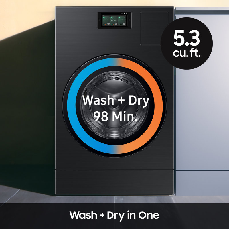 Samsung 5.3 cu. ft. Bespoke AI Laundry Ventless Combo All-in-One Ultra Capacity Washer and Heat Pump Dryer with AI Home