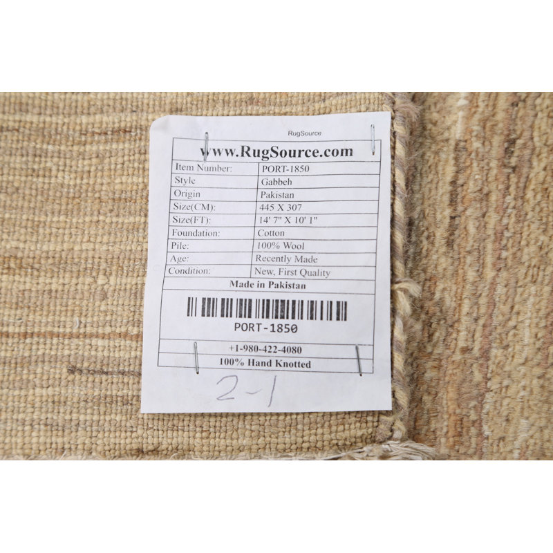Carnet One-of-a-Kind 10'1" X 14'7" New Age Wool Area Rug in Ivory
