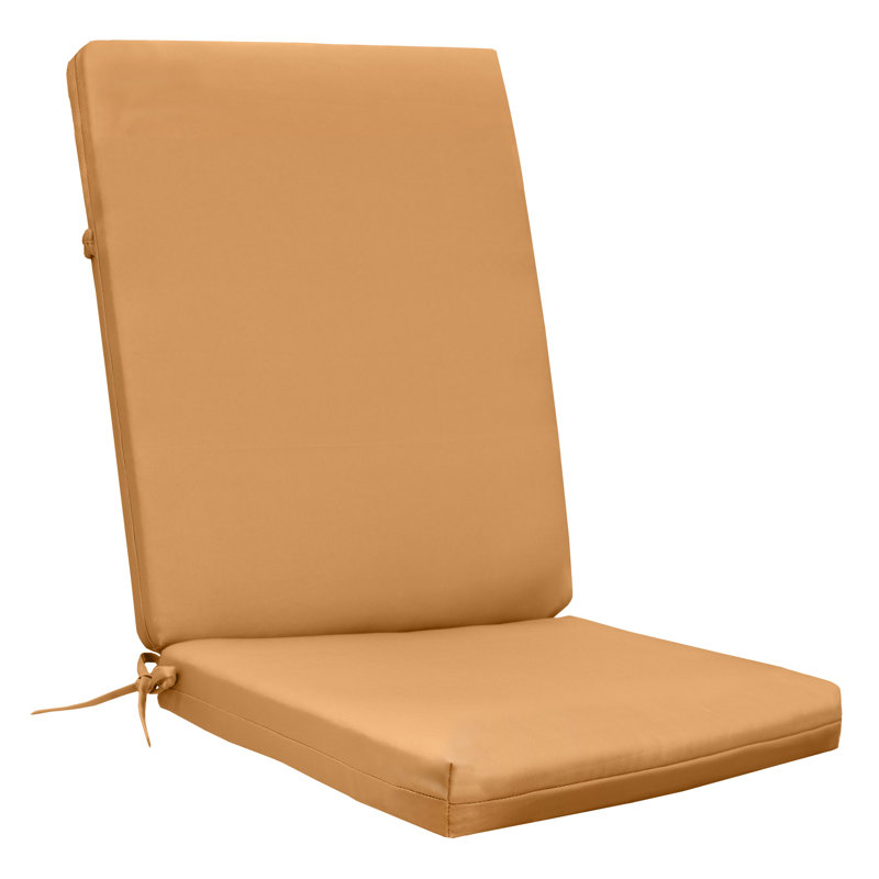 Outdoor Solid Olefin Textured High Back Cushion 20 x 45, Yellow