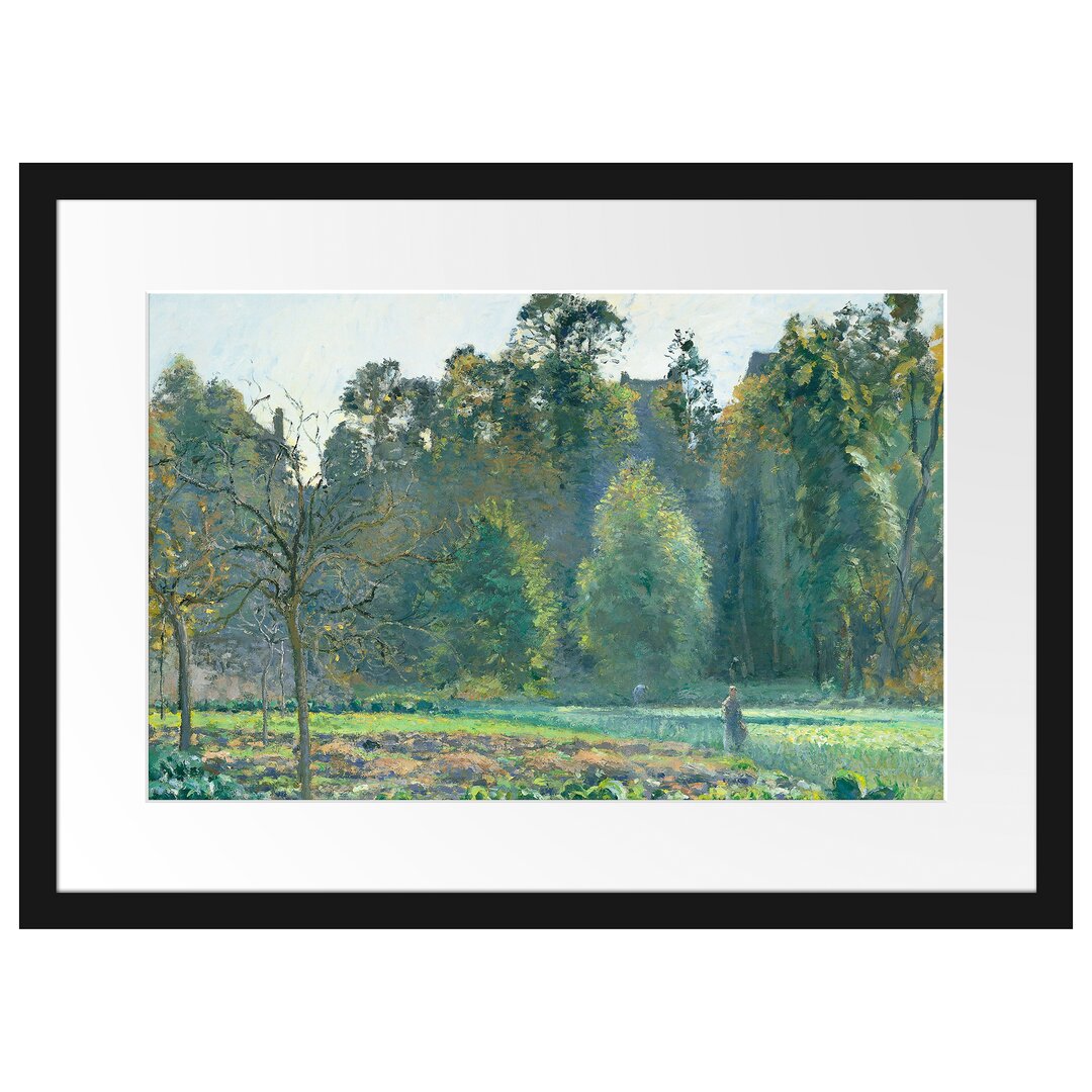 Gerahmter Kunstdruck Le Champ De Chou Pontoise von Camille Pissarro