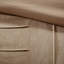 Couette 7 pièces en faux suède beige King - Garnissage et oreillers séduisants - Grandiose et attrayant