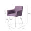 Bartly 123.19cm H Polyester Upholstered Metal Armchair-947164688-947164702