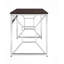 Bureau, MDF / Chrome en brun Madison