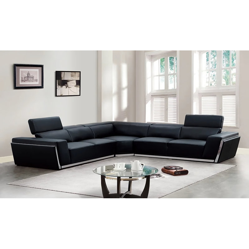 Maryclare Upholstered L-Shaped Sectional Symmetrical