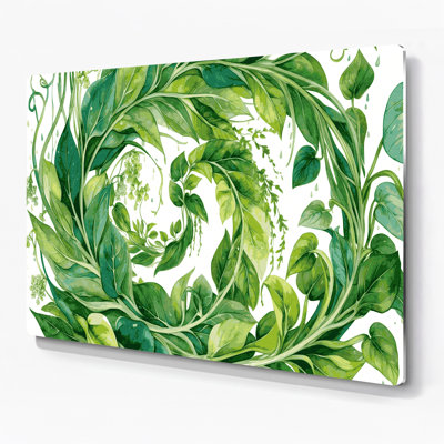 Vegetables Water Spinach Morning Glory Green Metal Wall Art