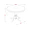 L'ensemble de salle à manger 3 pièces comprend une table de salle à manger ronde avec piédestal et 2 chaises en bois, babeurre 36 po x 36 po-1242389478-1242389479-1242389475