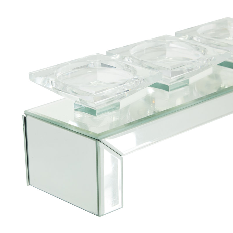 Candélabre de table en verre 4,9 po