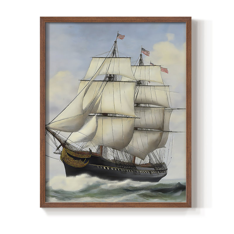 «NAUTICAL Series Lxx», Noyer, H 30 po x l 24 po