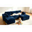 Canapé Boneless de 92,4 po, canapé modulaire Cloud, canapé en velours côtelé pour salon, canapé modulaire en U avec méridienne, sans assemblage-693831043-693831040