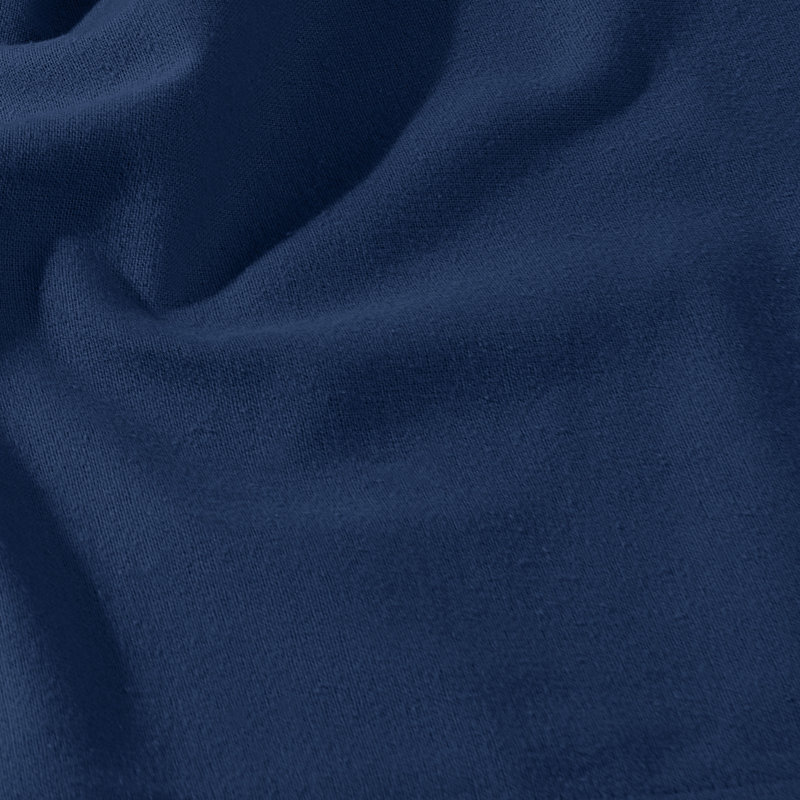 Drap-housse en flanelle de coton, Bleu foncé, Drap-housse pour lit simple TG